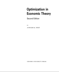 Image of Optimisation in Economic Theory Second Edition