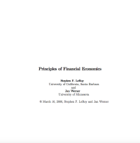 Image of Principles of Financial Economics