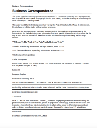 Image of Business Correspondence