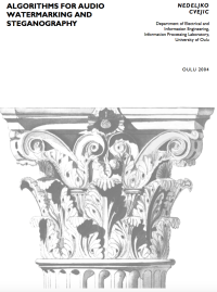 Image of ALGORITHMS FOR AUDIO WATERMARKING AND STEGANOGRAPHY