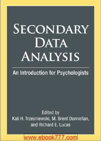 Image of Secondary Data Analysis An Introduction for Psychologists