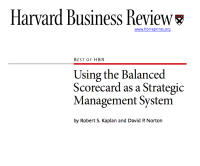 Image of Using the Balanced Scorecard as a Strategic Management System