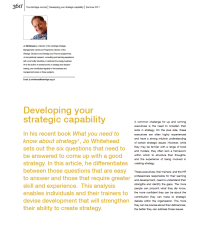 Image of Developing your Strategic Capability