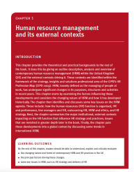 Image of Human resource management and its external contexts