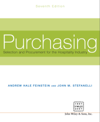 Image of Purchasing Selection and Procurement for the Hospitality Industry