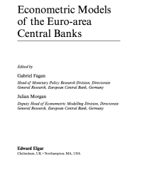 Image of Econometric Models of the Euro-area Central Banks