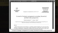 Image of In search of strategic management accounting: theoretical and field study perspectives