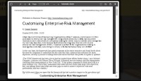 Image of Customizing Enterprise Risk Management