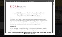 Image of Sample Risk Management Plan for a Community Health Center Patient Safety and Risk Management Program