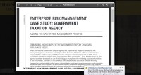 Image of ENTERPRISE RISK MANAGEMENT CASE STUDY: GOVERNMENT TAXATION AGENCY