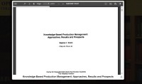 Image of Knowledge-Based Production Management: Approaches, Results and Prospects