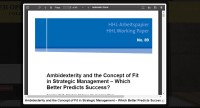 Image of Ambidexterity and the Concept of Fit in Strategic Management – Which Better Predicts Success?