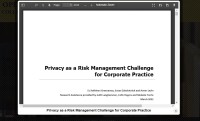Image of Privacy as a Risk Management Challenge for Corporate Practice