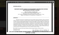 Image of DECISION MAKING BASED ON MANAGEMENT INFORMATION SYSTEM AND DECISION SUPPORT SYSTEM