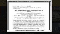 Image of Risk Management and Financial Performance Of Banks In Nigeria