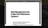 Image of Risk Management and Public Plan Retirement Systems