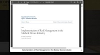 Image of Implementation of Risk Management in the Medical Device Industry