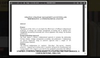 Image of STRATEGY, STRATEGIC MANAGEMENT ACCOUNTING AND PERFORMANCE: A CONFIGURATIONAL ANALYSIS