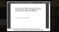 Image of Transparency, Risk Management and International Financial Fragility