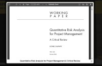 Image of Quantitative Risk Analysis for Project Management A Critical Review